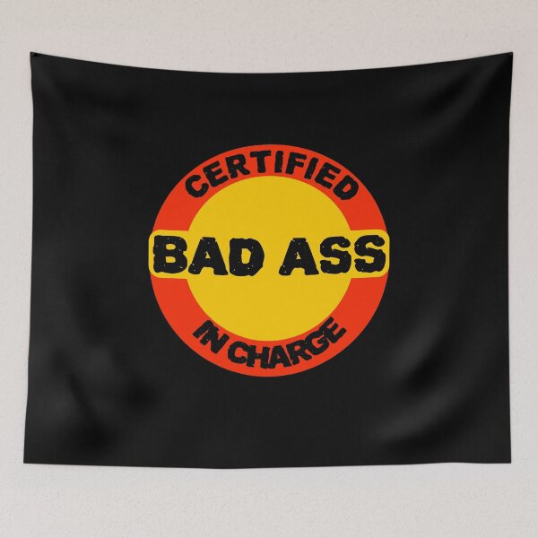 Item preview, cool helmet - "certified bad ass in charge" designed and sold by ZenCloak.