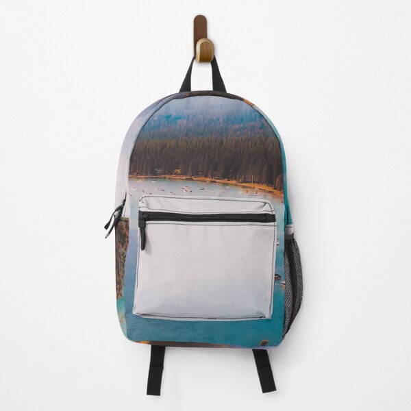 Item preview, At Lake Tahoe Nevada USA with boat on the water and mountain view designed and sold by Mrvell.