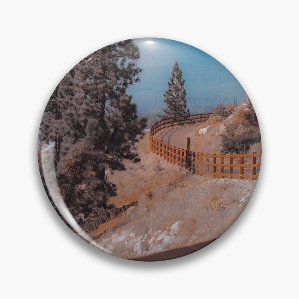 Item preview, Walkway with pine tree and mountain background at Lake Tahoe Nevada USA designed and sold by Mrvell.