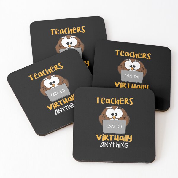 Item preview, Teachers Can Do Virtually Anything Funny Distant Online Remote Learning Owl  designed and sold by 9ine9.