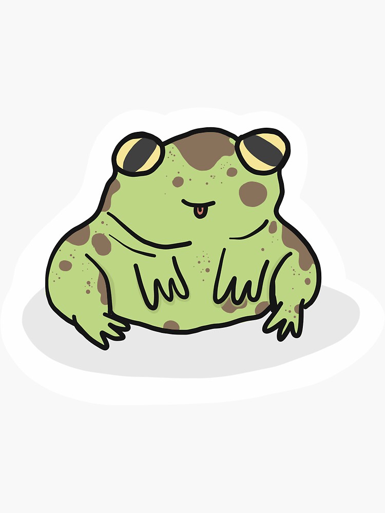 &ldquo;Cute Fat Frog&rdquo; Sticker by AshesOfArt | Redbubble