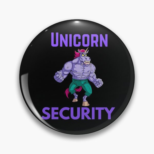 Item preview, Unicorn security cartoon designed and sold by OneTimeEngineer.