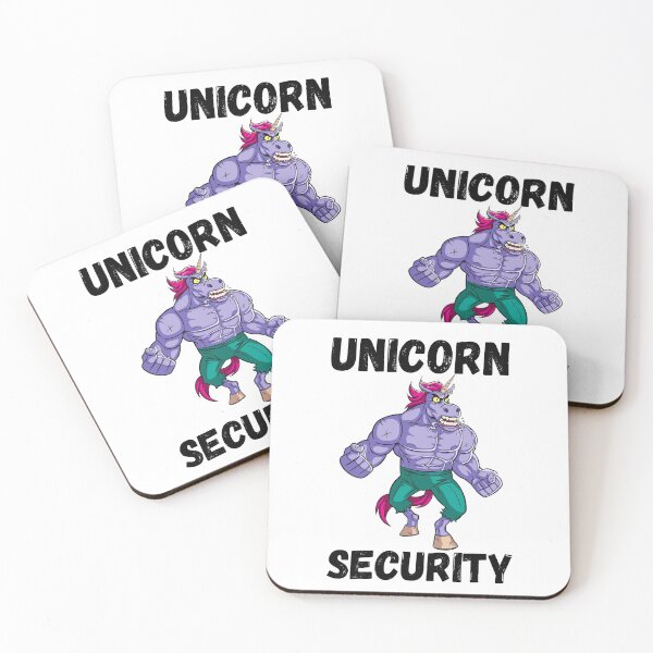Item preview, Unicorn security cartoon designed and sold by OneTimeEngineer.
