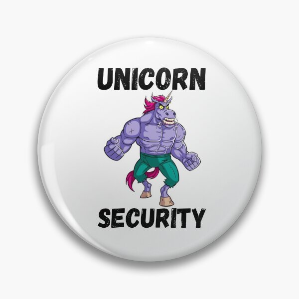 Item preview, Unicorn security cartoon designed and sold by OneTimeEngineer.