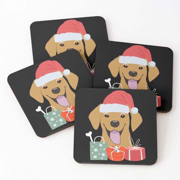 Item preview, Cute Dog Shirt Santa Hat Presents Image Funny Christmas Gift designed and sold by DamnCoolStuff.