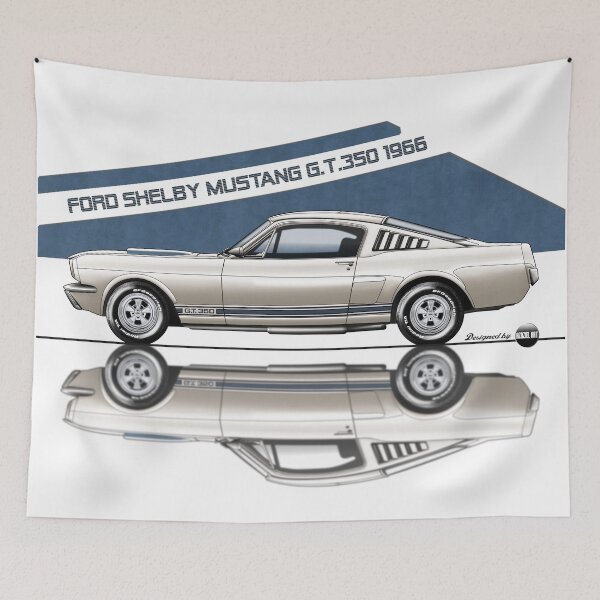 Item preview, Ford Shelby Mustang GT350 Wimbledon White / Blue Le Mans Stripes  designed and sold by Azaziel.