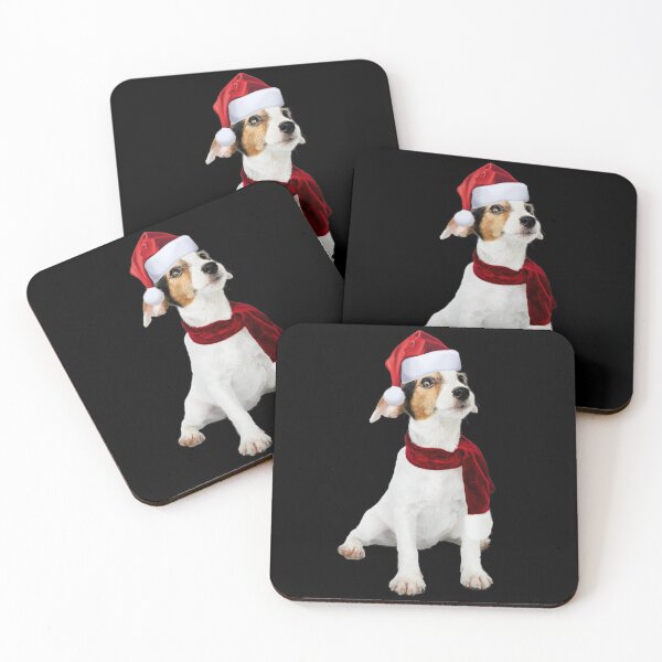 Item preview, Cute Jack Russell Shirt Santa Hat Scarf Funny Christmas Gift designed and sold by DamnCoolStuff.