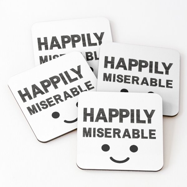 Item preview, Happily Miserable designed and sold by AutumnVibeShop.