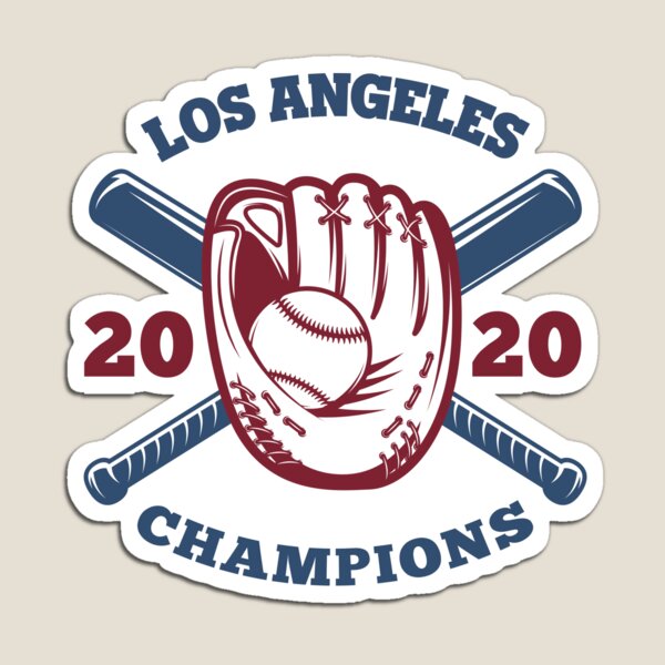 L.A. Dodgers World Series Champions 2020 Logo type MLB Baseball Die-Cut  MAGNET