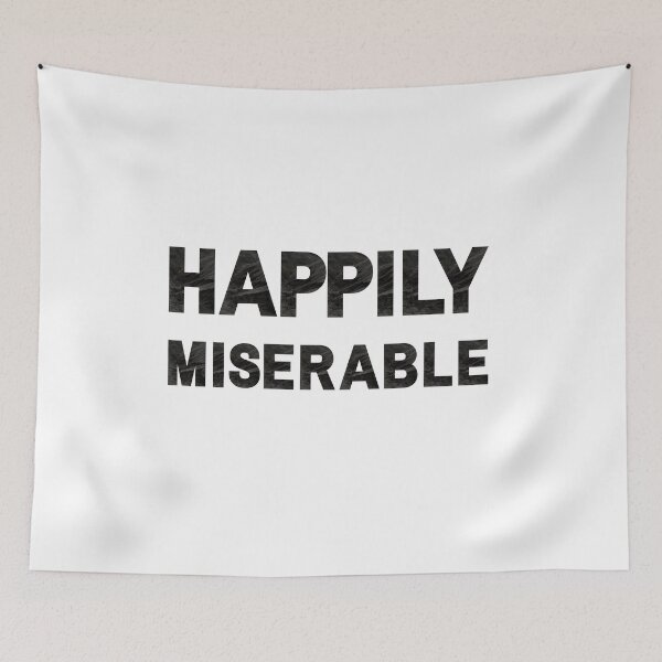 Item preview, Happily Miserable designed and sold by AutumnVibeShop.