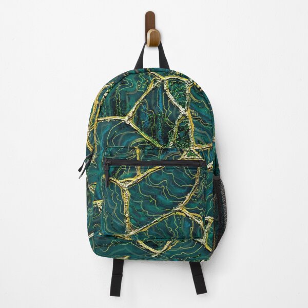 Item preview, Malachite Gemstone Art / Healing Stone Painting / Green Malachite / Gold Vein / Kintsugi designed and sold by artenvironments.