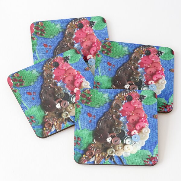 Item preview, Ilustraciones de botones de Robin de Navidad designed and sold by esvb.