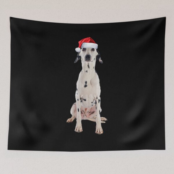 Item preview, Cute Dalmatian Shirt Santa Hat Image Funny Christmas Gift designed and sold by DamnCoolStuff.