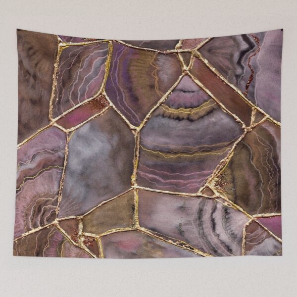 Item preview, ROSE GOLD Quartz /  Rose Gold Geode / Pattern / Glamour Gold / Nature Art / Agate/ Kintsugi designed and sold by artenvironments.