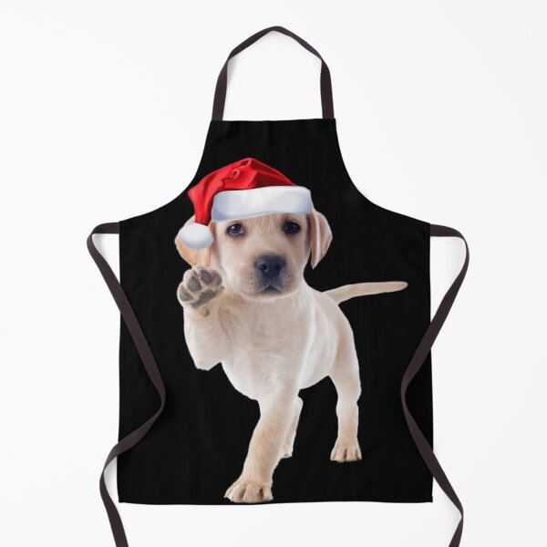 Item preview, Cute Yellow Lab Puppy Shirt Santa Hat Funny Christmas Gift designed and sold by DamnCoolStuff.