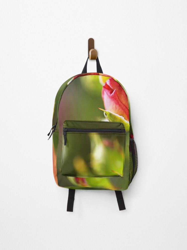 Thumbnail 1 of 3, Backpack, Rose Buds In Red designed and sold by bubbleblue.