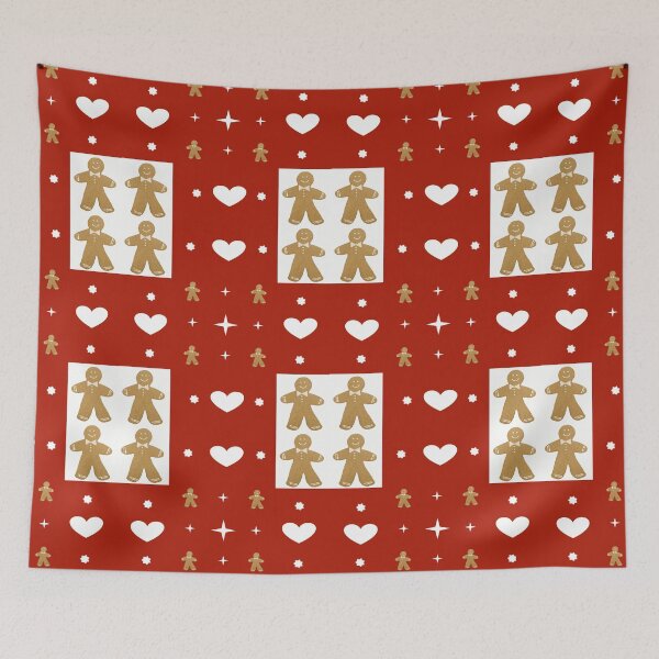 Item preview, Cheerful Christmas Pattern with Gingerbread Men designed and sold by ALEX PHOTO DREAMS.