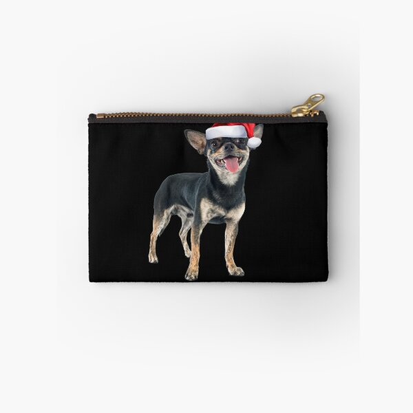 Item preview, Chihuahua Dog Shirt Santa Hat Image Funny Christmas Gift designed and sold by DamnCoolStuff.