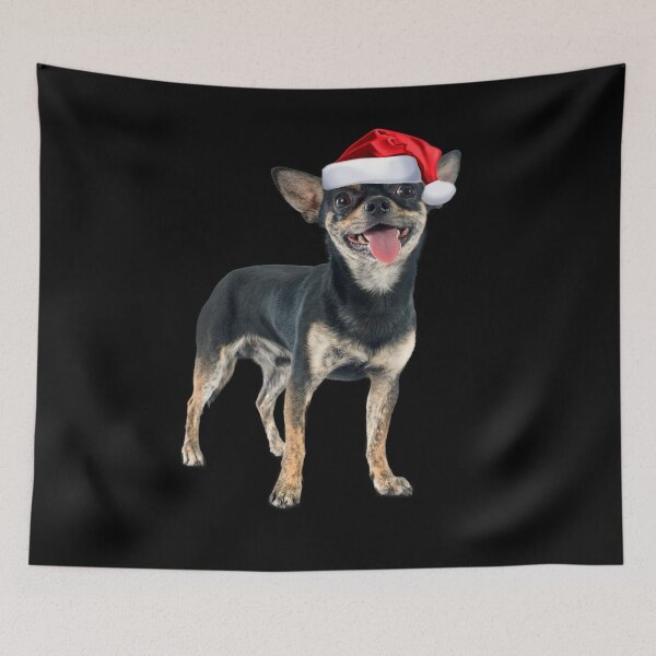 Item preview, Chihuahua Dog Shirt Santa Hat Image Funny Christmas Gift designed and sold by DamnCoolStuff.