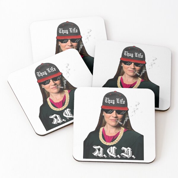 Item preview, Amy Coney Barrett Thug Life - ACB (Light Background Version) designed and sold by BattleMtnArmory.