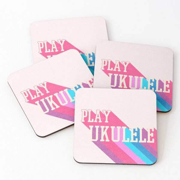 Item preview, Play ukulele! | Cute pink retro rainbow designed and sold by DeliriousSteve.