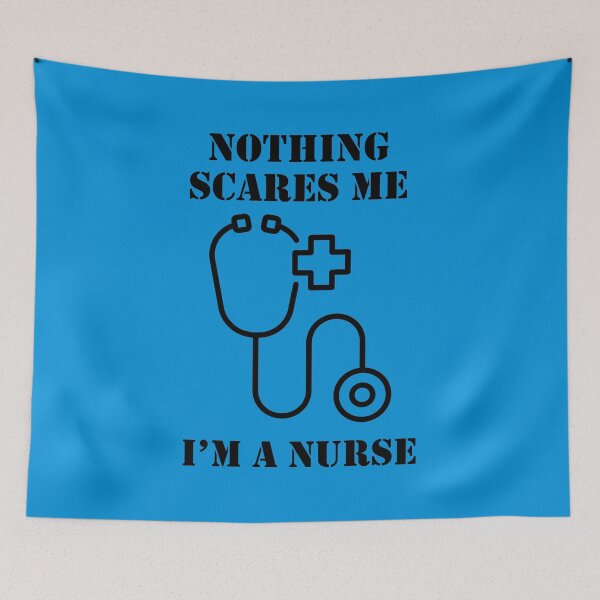 Item preview, Nothing scares me I'm a nurse designed and sold by LookFrog.