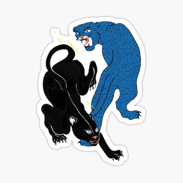 Vista previa del artículo con la obra «Panteras Ying y Yang», diseñado y vendido por BakuyaraaShop.