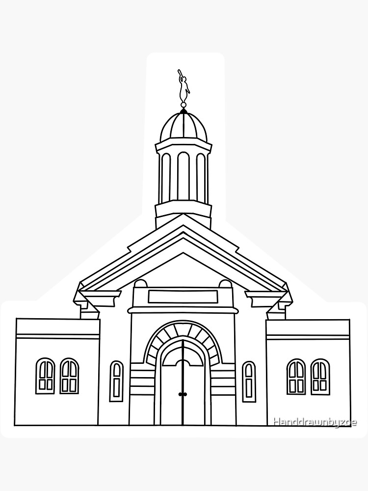 “Vernal Utah Temple " Sticker for Sale by Handdrawnbyzoe | Redbubble