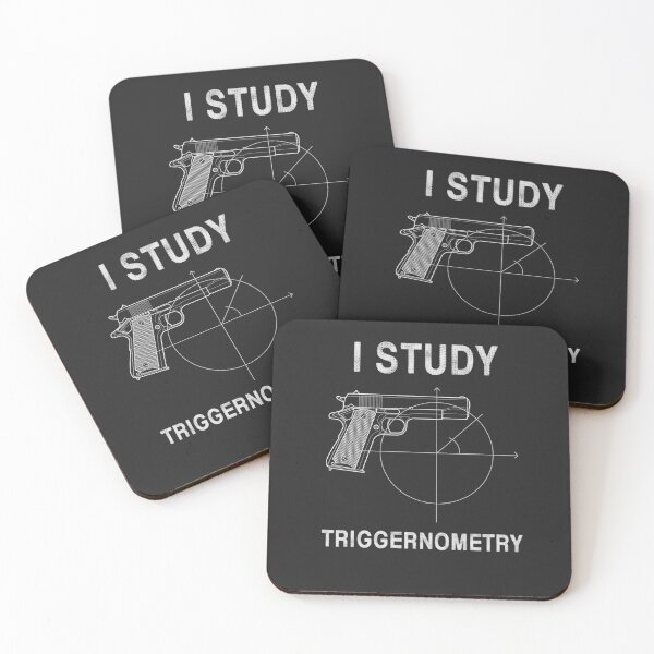 Item preview, I Study Triggernometry Gun Firearm Veteran Bear Arms Funny Pun Veteran Soldier Math Trigonometry Shooting Range Mathematics designed and sold by gkao.