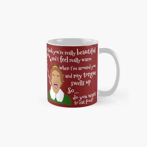 Buddy the Elf Mug - Elf Christmas Movie Coffee Mug - Will Ferrell - so, do  you wanna go eat food?