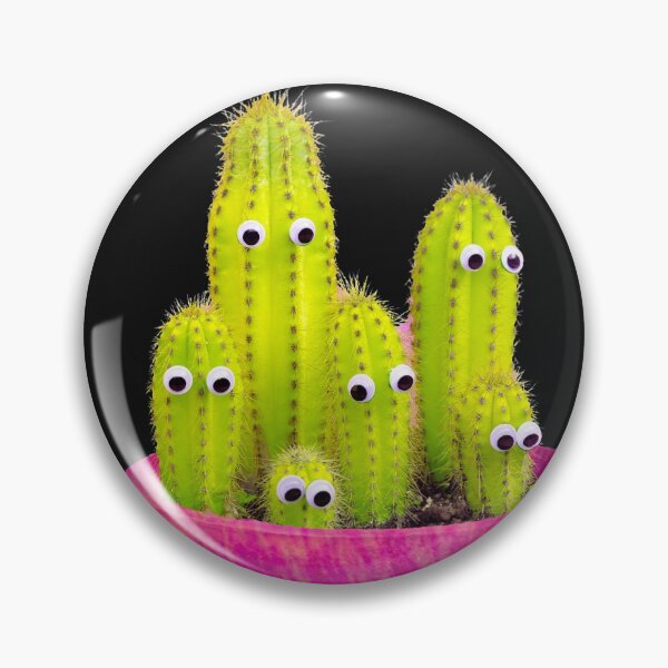 Item preview, Cactus family in a plantpot with eyes designed and sold by GaryDobson.