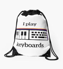 I play keyboards Drawstring Bag