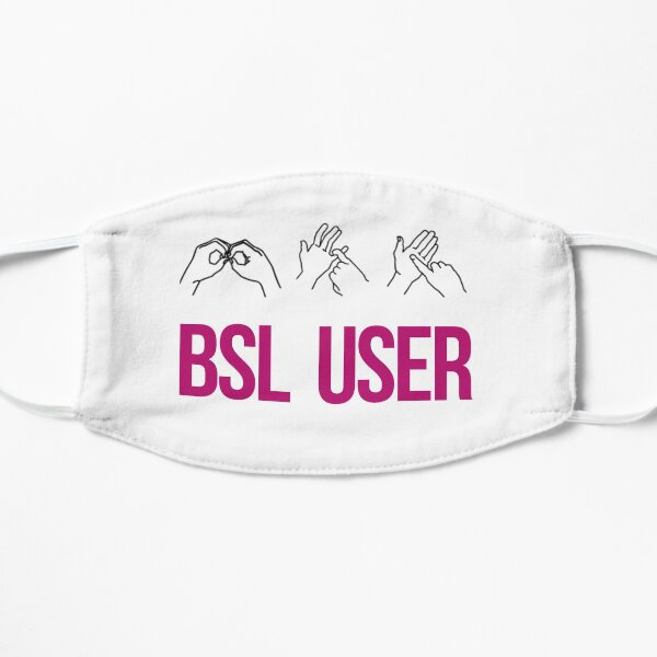 BSL, British Sign Language user logo Flat Mask