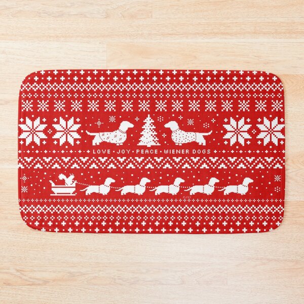 Item preview, Dachshunds Christmas Sweater Pattern designed and sold by Jenn Inashvili.