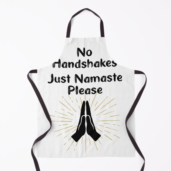 Item preview, No Handshakes. Just Namaste Please. Warning Poster. Coronavirus designed and sold by onlytopdesigns.
