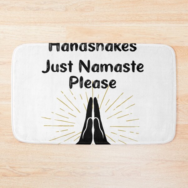 Item preview, No Handshakes. Just Namaste Please. Warning Poster. Coronavirus designed and sold by onlytopdesigns.