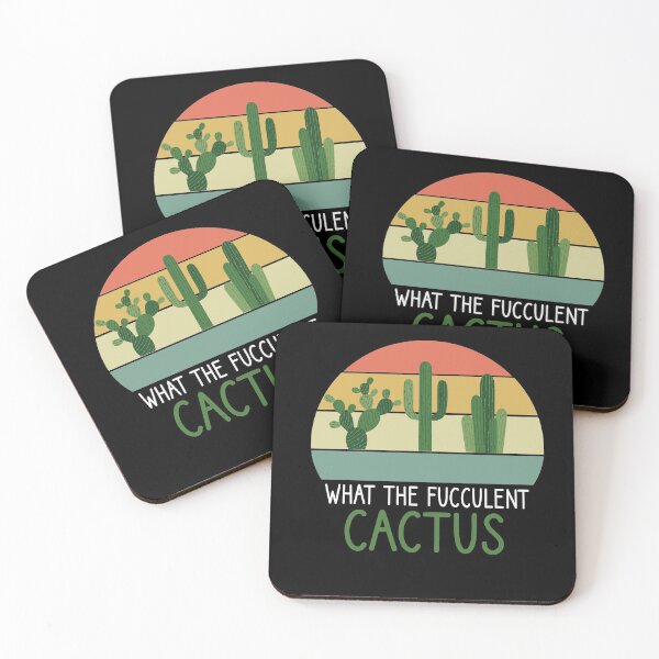 Item preview, WHAT THE FUCCULENT CACTUS: Funny plants/ green style/ vintage color designed and sold by Houssemanthony.
