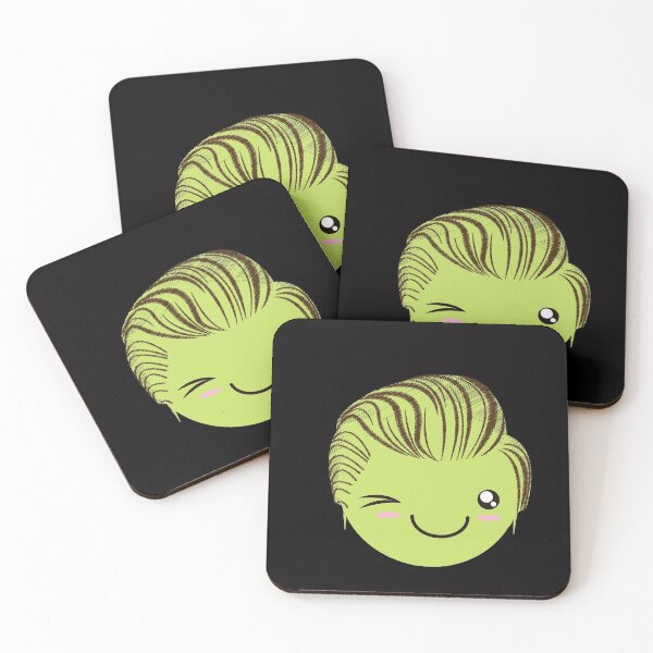 Item preview, Cute face with hair - Green 3 designed and sold by Viola-Design.