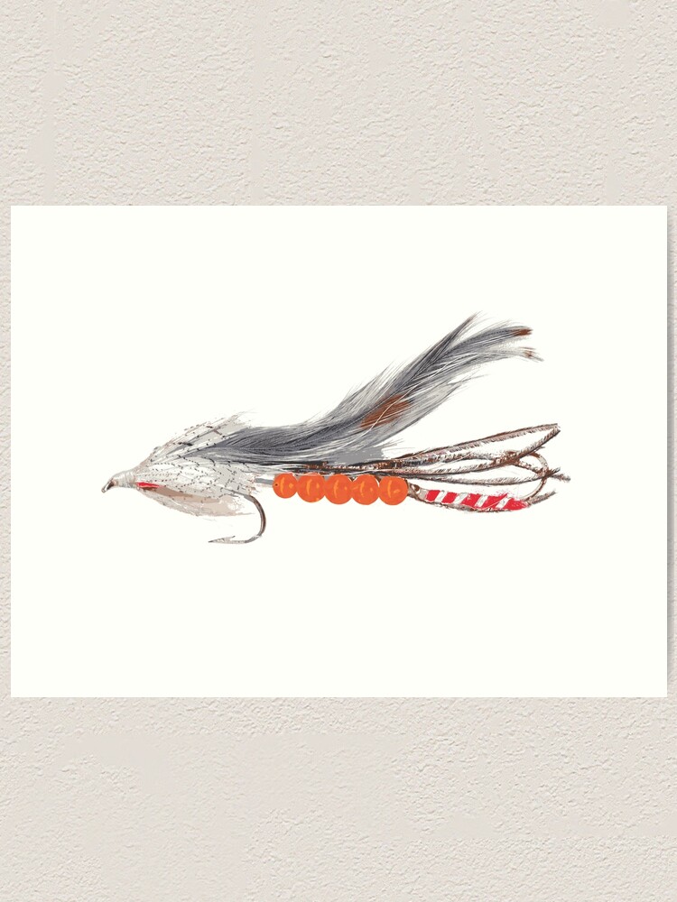 Beaded Grey Ghost Fishing Lure Art Print for Sale by rachel-e