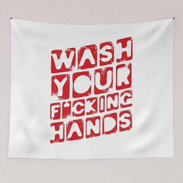 Item preview, Lávese las manos F_cking. Cartel de advertencia. Coronavirus designed and sold by onlytopdesigns.