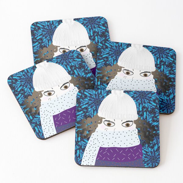 Item preview, Bundled up (chilly brunette scarves winter hat) designed and sold by Joie-et-Poesie.