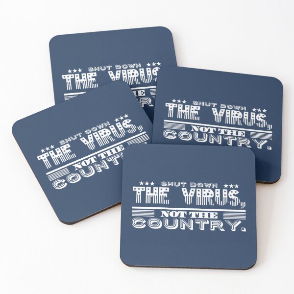 Item preview, Shut Down The Virus Not The Country White Blue USA American Flag Text Design designed and sold by Sunny Collections.