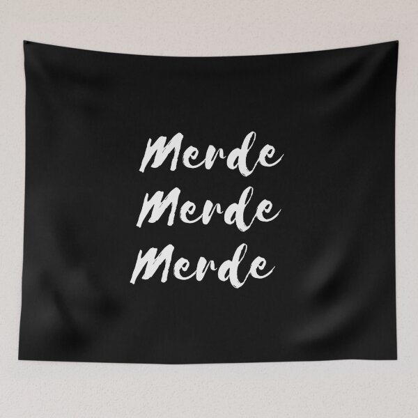 Item preview, Merde Funny French Cursive Cursing in a Foreign Language designed and sold by apathecary.