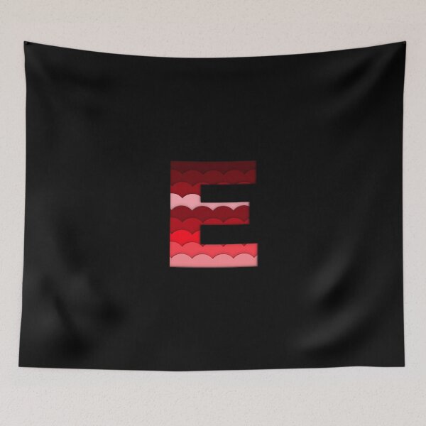 Item preview, The letter - E - Alphabet Series in Red Pattern designed and sold by SimplePickUps.