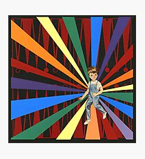 Backgammon Rainbow Boy Photographic Print
