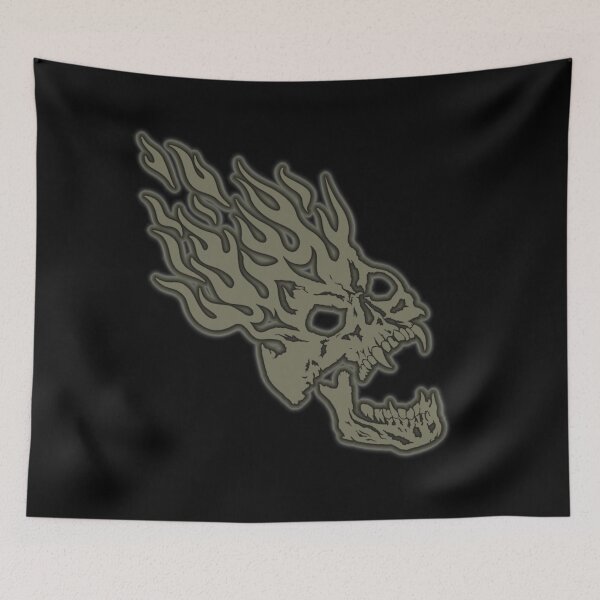 Item preview, Dark gray fire skull transparent designed and sold by IMNIUM.