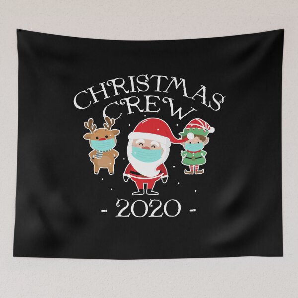 Item preview, Christmas Crew 2020 - Mask Wearing Santa Elf And Reindeer designed and sold by Dressed For  Duty.