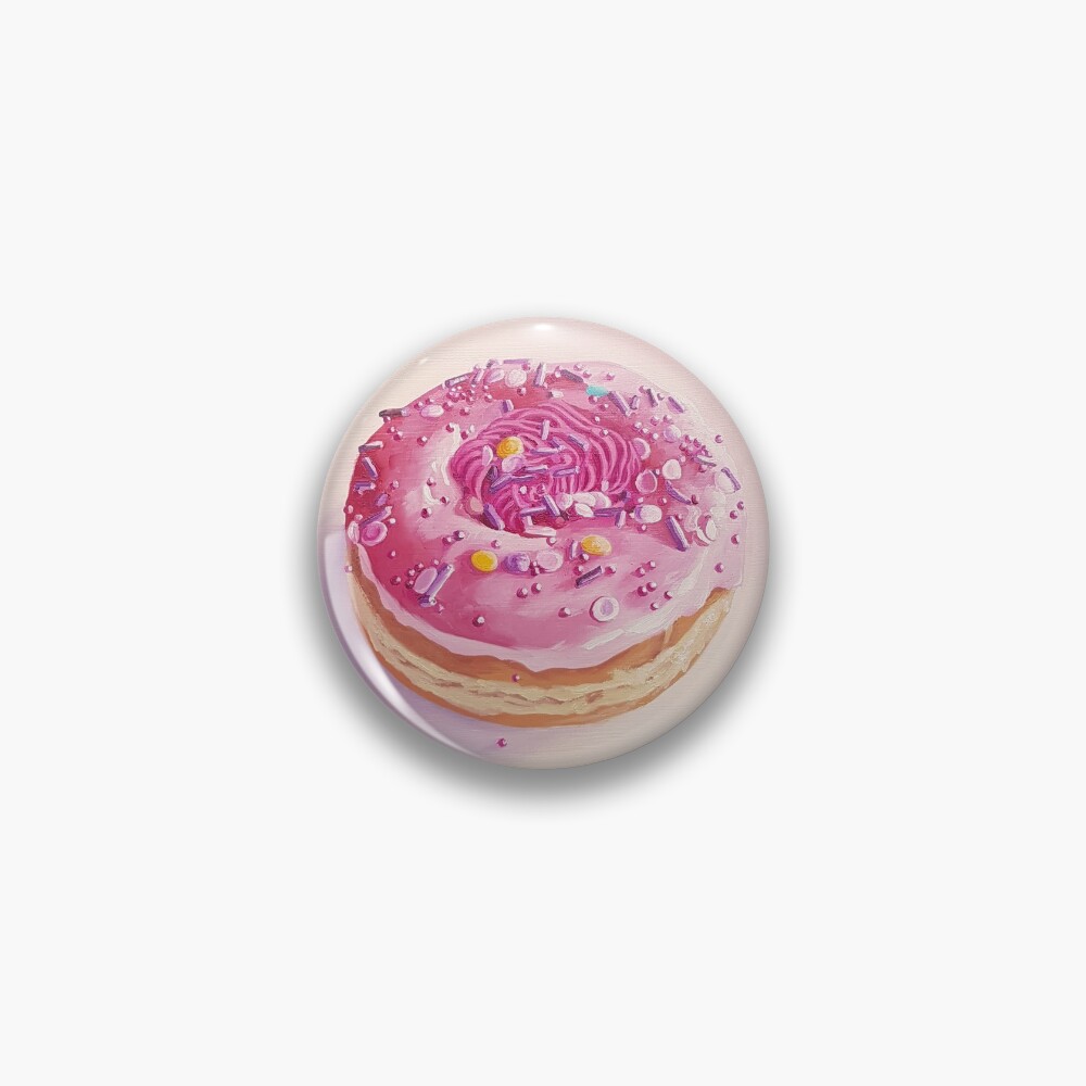 Strawberry Swirl Donut painting Pin