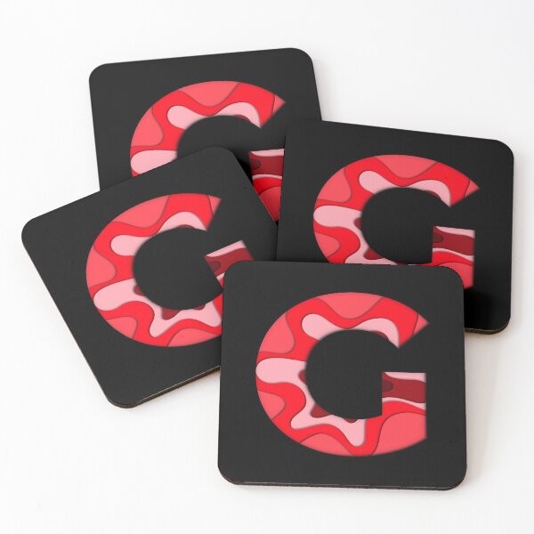 Item preview, The letter - G - Alphabet Series in Red Pattern designed and sold by SimplePickUps.