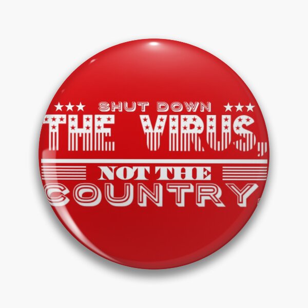 Item preview, Shut Down The Virus Not The Country White Red USA American Flag Text Design designed and sold by Sunny Collections.
